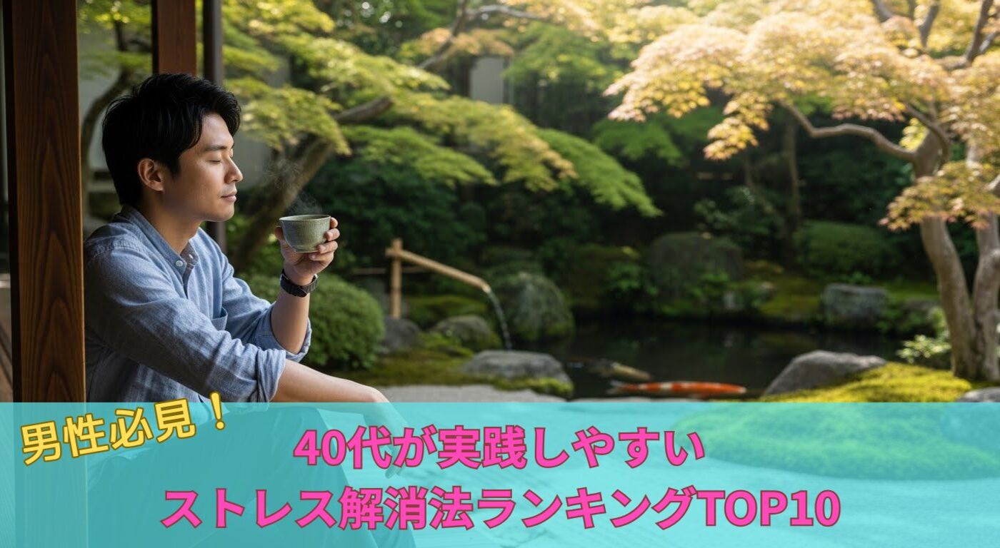 男性必見！40代が実践しやすいストレス解消法ランキングTOP10