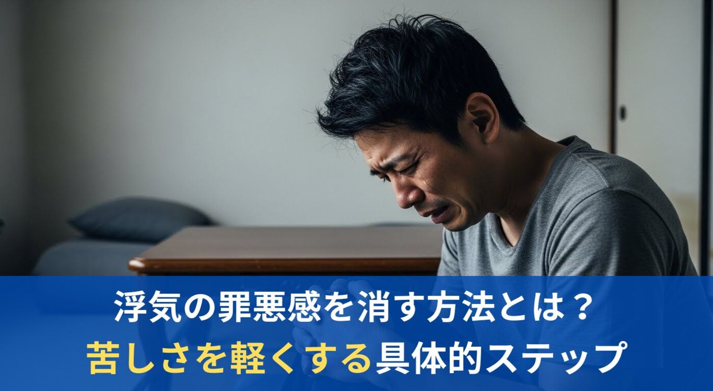 浮気の罪悪感を消す方法とは？苦しさを軽くする具体的ステップ