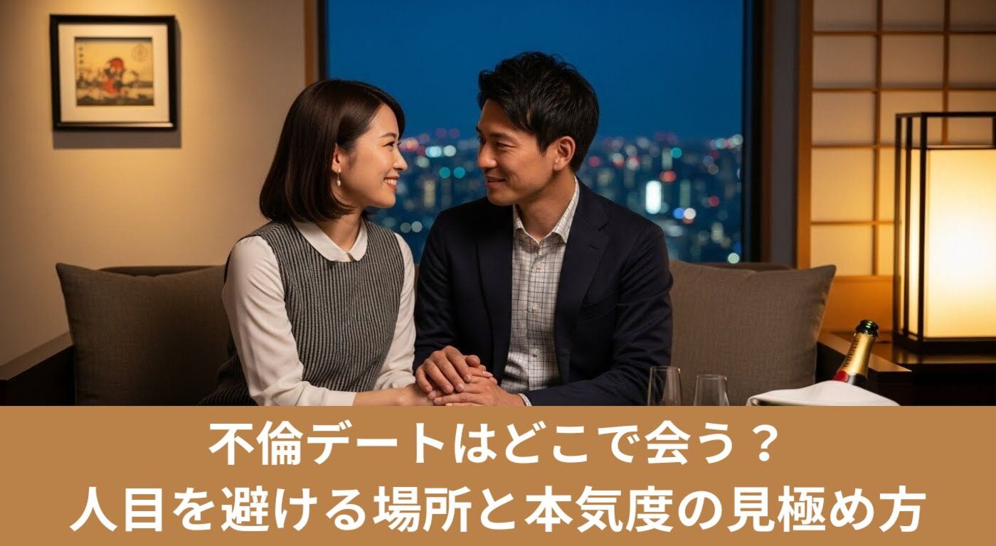 不倫デートはどこで会う？人目を避ける場所と本気度の見極め方