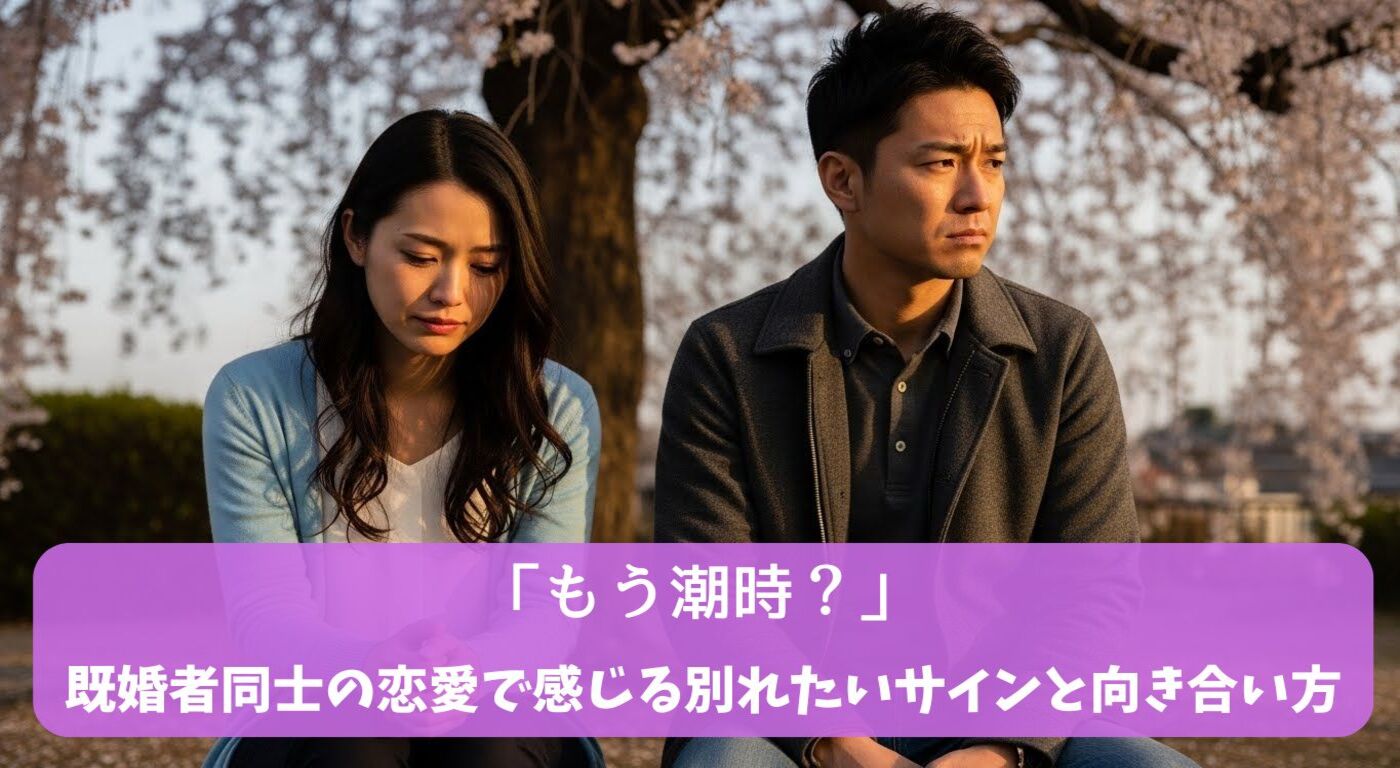 「もう潮時？」既婚者同士の恋愛で感じる別れたいサインと向き合い方