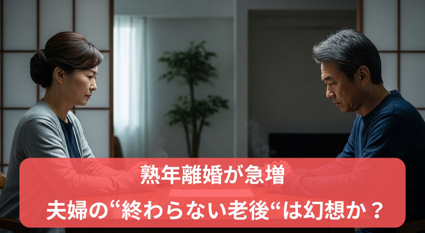 熟年離婚が急増｜夫婦の“終わらない老後“は幻想か？