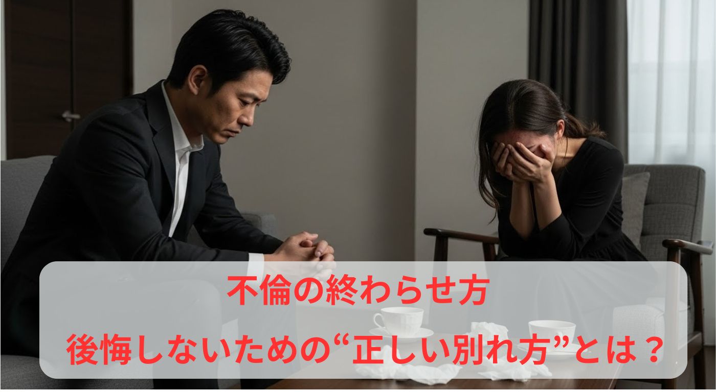 不倫の終わらせ方｜後悔しないための“正しい別れ方”とは？