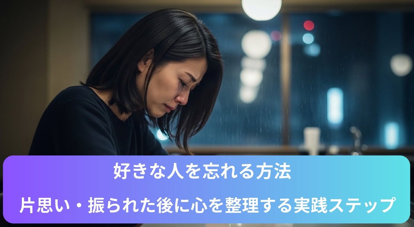 好きな人を忘れる方法｜片思い・振られた後に心を整理する実践ステップ