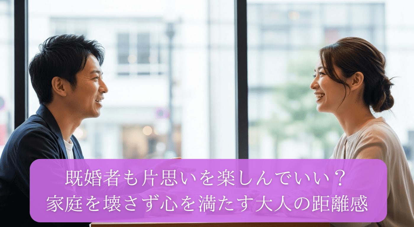 既婚者も片思いを楽しんでいい？家庭を壊さず心を満たす大人の距離感
