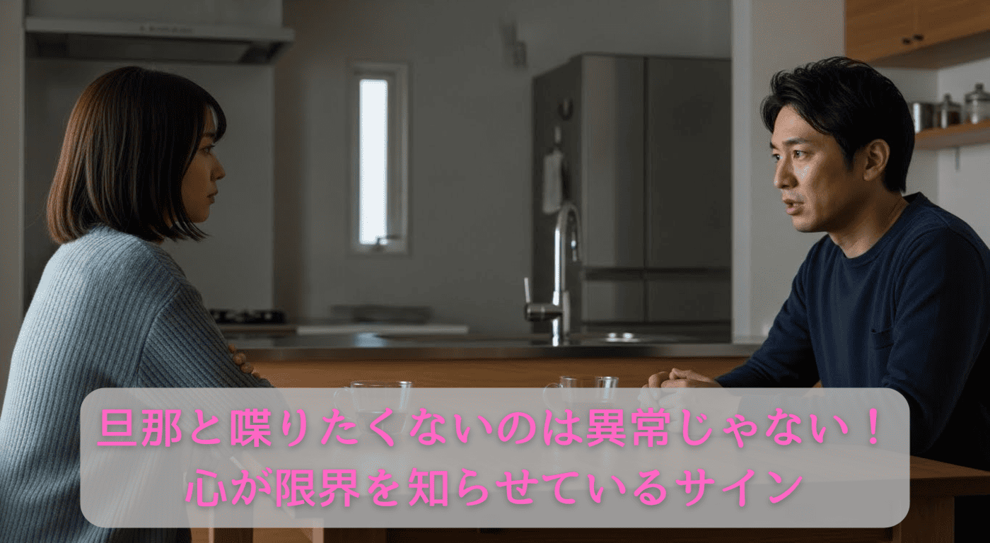 旦那と喋りたくないのは異常じゃない！心が限界を知らせているサイン