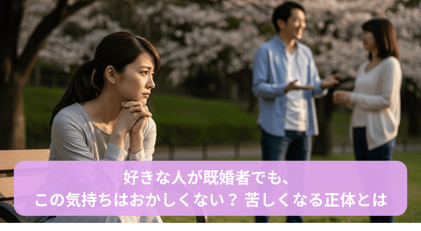 好きな人が既婚者でも、この気持ちはおかしくない？苦しくなる正体とは