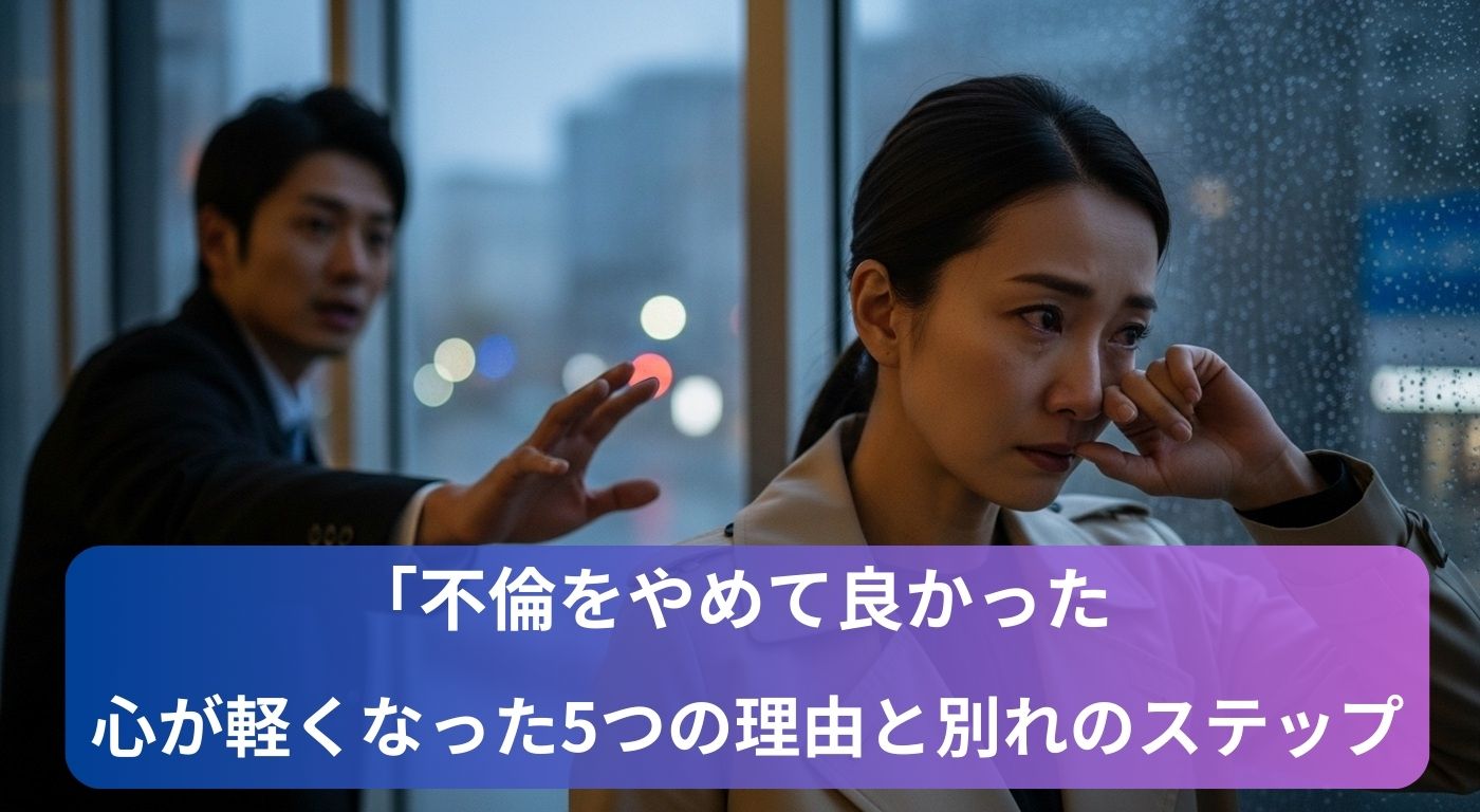 「不倫をやめて良かった」―心が軽くなった5つの理由と別れのステップ