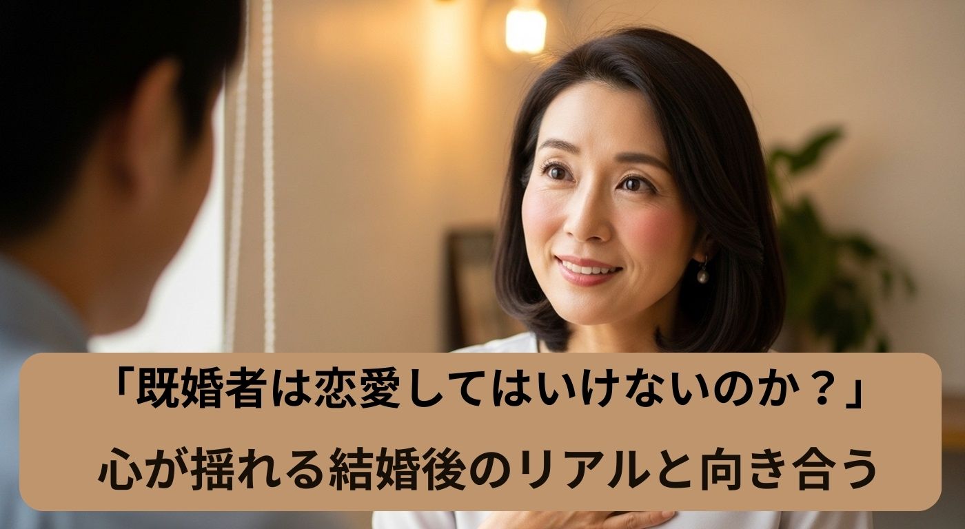 「既婚者は恋愛してはいけないのか？」心が揺れる結婚後のリアルと向き合う