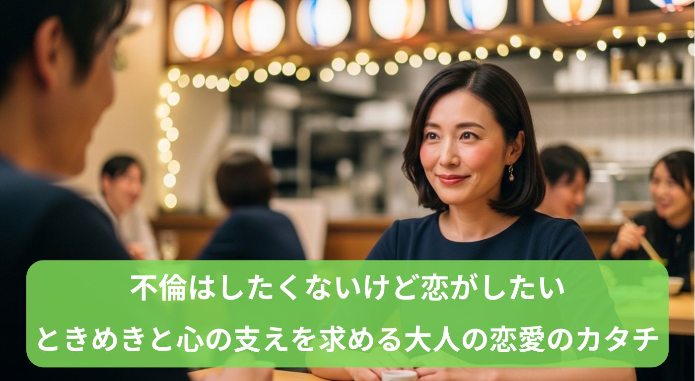 不倫はしたくないけど恋がしたい｜ときめきと心の支えを求める大人の恋愛のカタチ