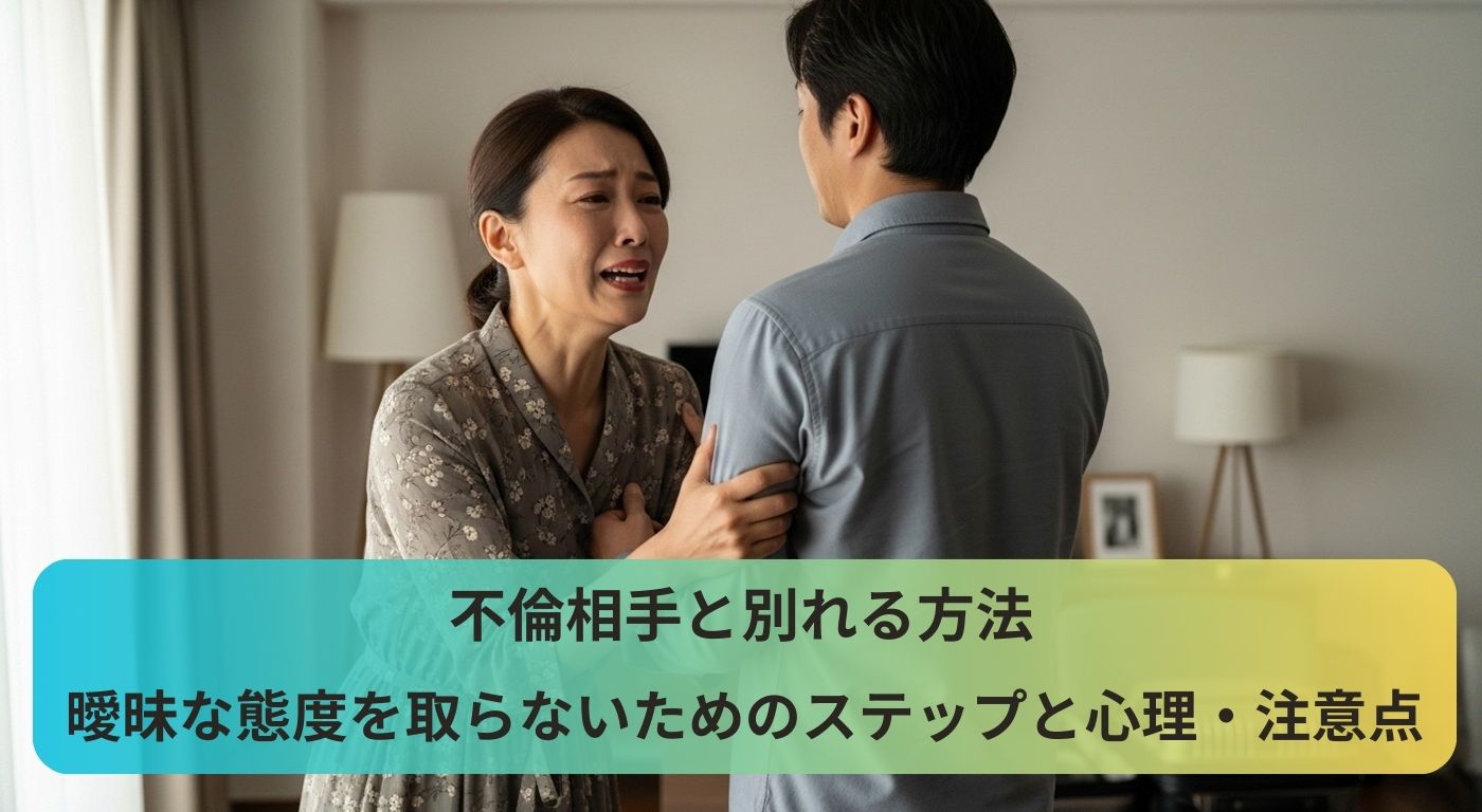不倫相手と別れる方法｜曖昧な態度を取らないためのステップと心理・注意点