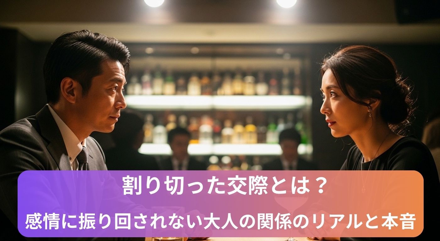 割り切った交際とは？感情に振り回されない大人の関係のリアルと本音