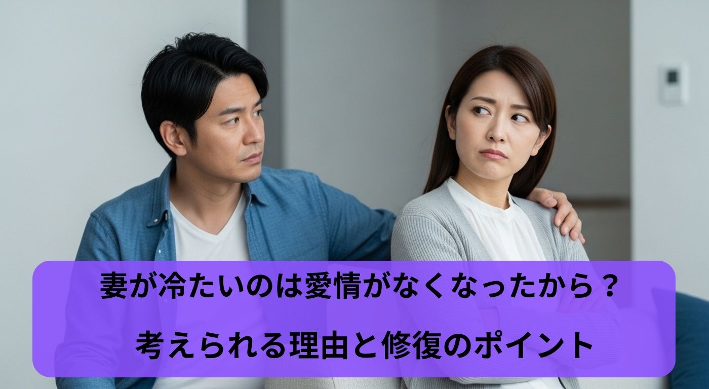 妻が冷たいのは愛情がなくなったから？考えられる理由と修復のポイント