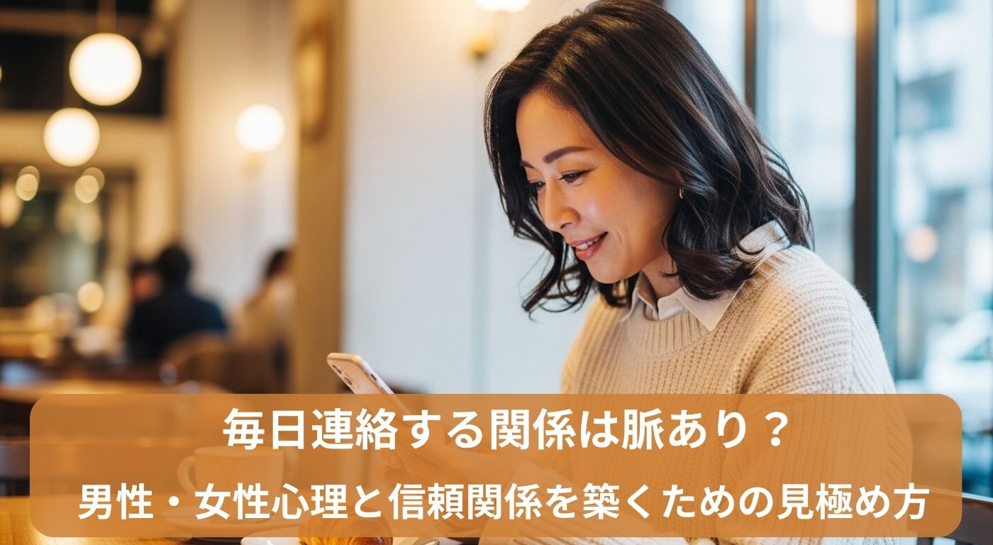 毎日連絡する関係は脈あり？男性・女性心理と信頼関係を築くための見極め方