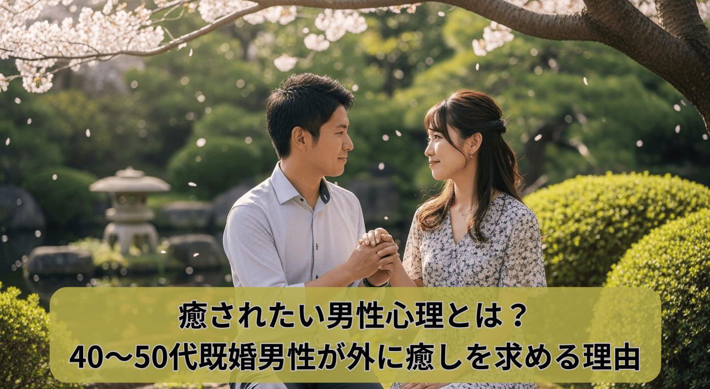癒されたい男性心理とは？40〜50代既婚男性が外に癒しを求める理由
