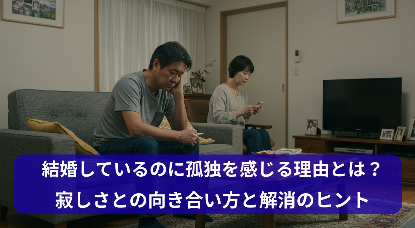 結婚しているのに孤独を感じる理由とは？寂しさとの向き合い方と解消のヒント