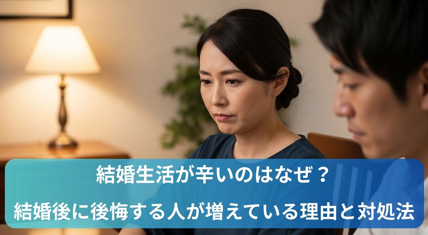 結婚生活が辛いのはなぜ？結婚後に後悔する人が増えている理由と対処法