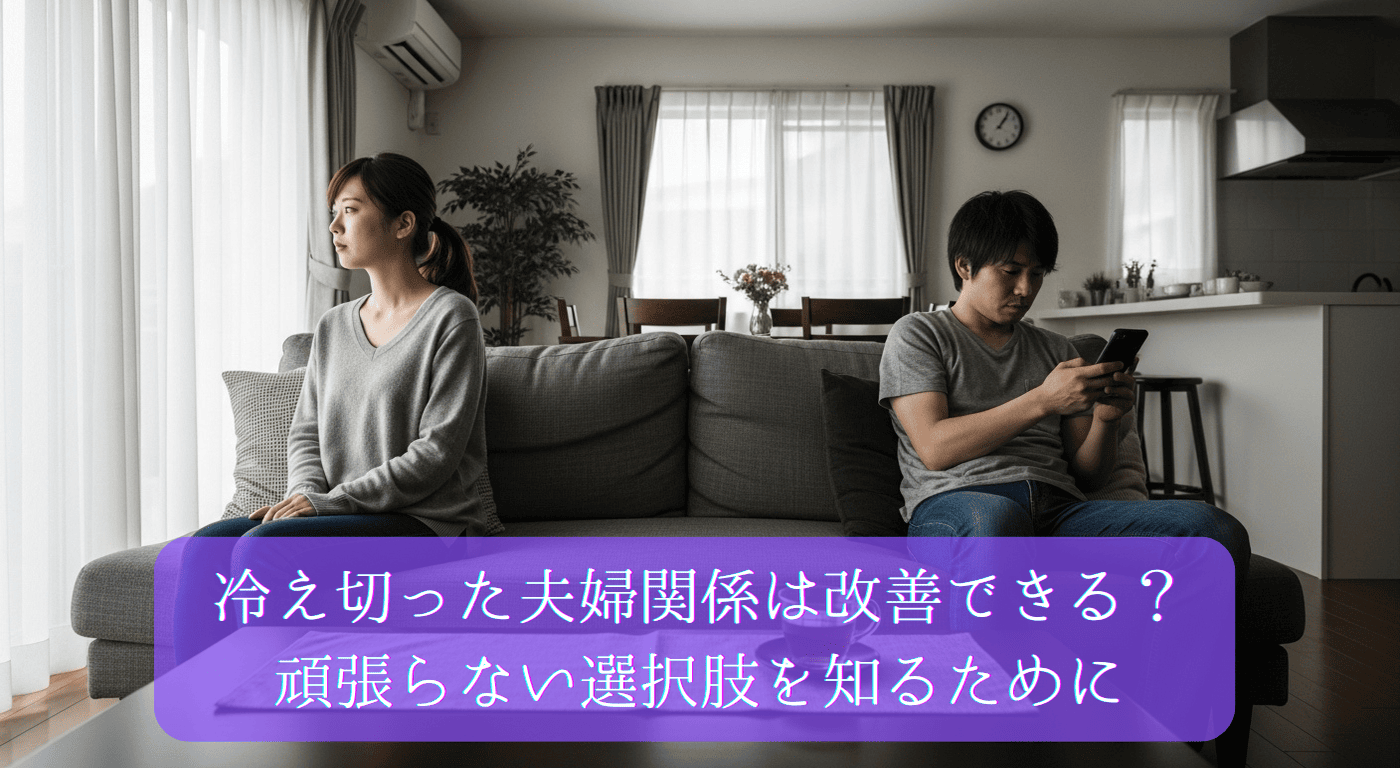 冷え切った夫婦関係は改善できる？頑張らない選択肢を知るために