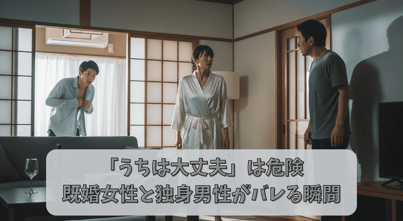 「うちは大丈夫」は危険｜既婚女性と独身男性がバレる瞬間