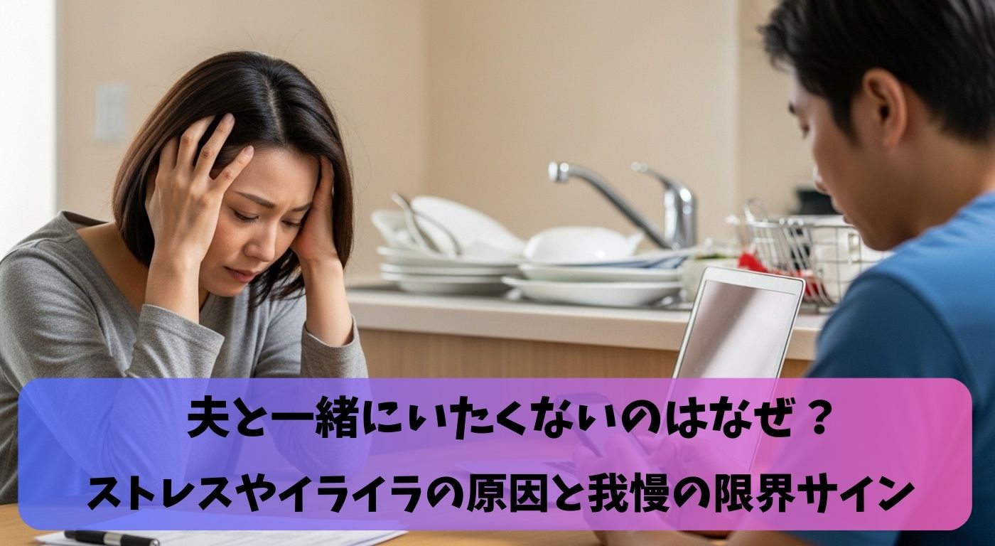 夫と一緒にいたくないのはなぜ？ストレスやイライラの原因と我慢の限界サイン