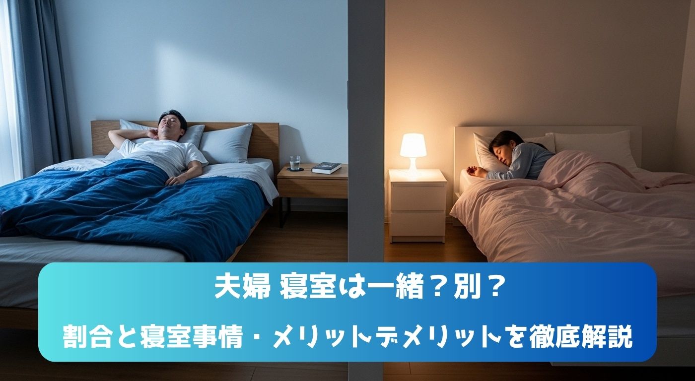 夫婦 寝室は一緒？別？割合と寝室事情・メリットデメリットを徹底解説