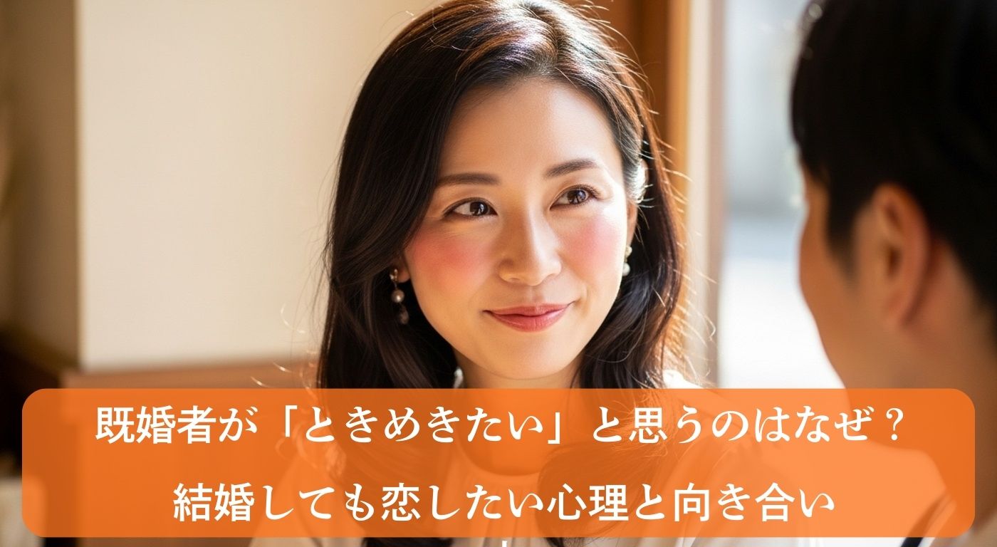 既婚者が「ときめきたい」と思うのはなぜ？結婚しても恋したい心理と向き合い方