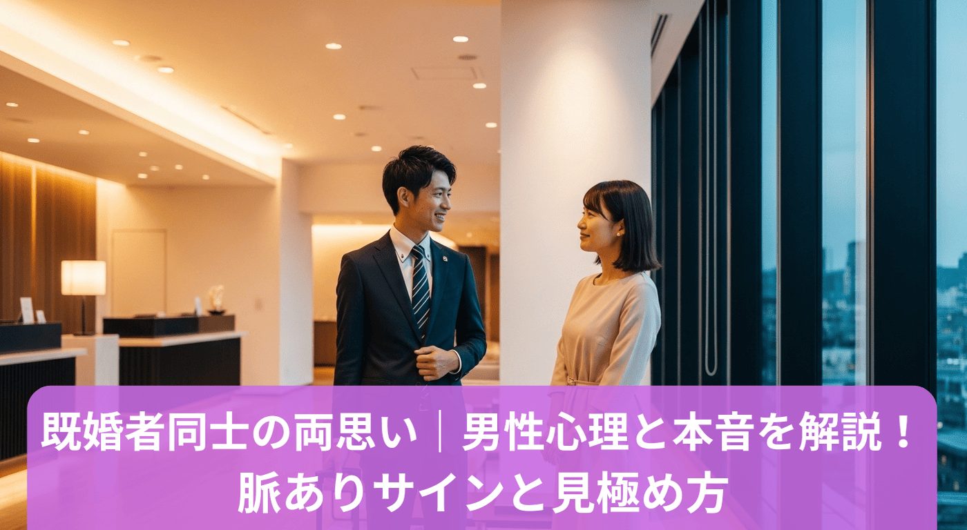 既婚者同士の両思い｜男性心理と本音を解説！脈ありサインと見極め方