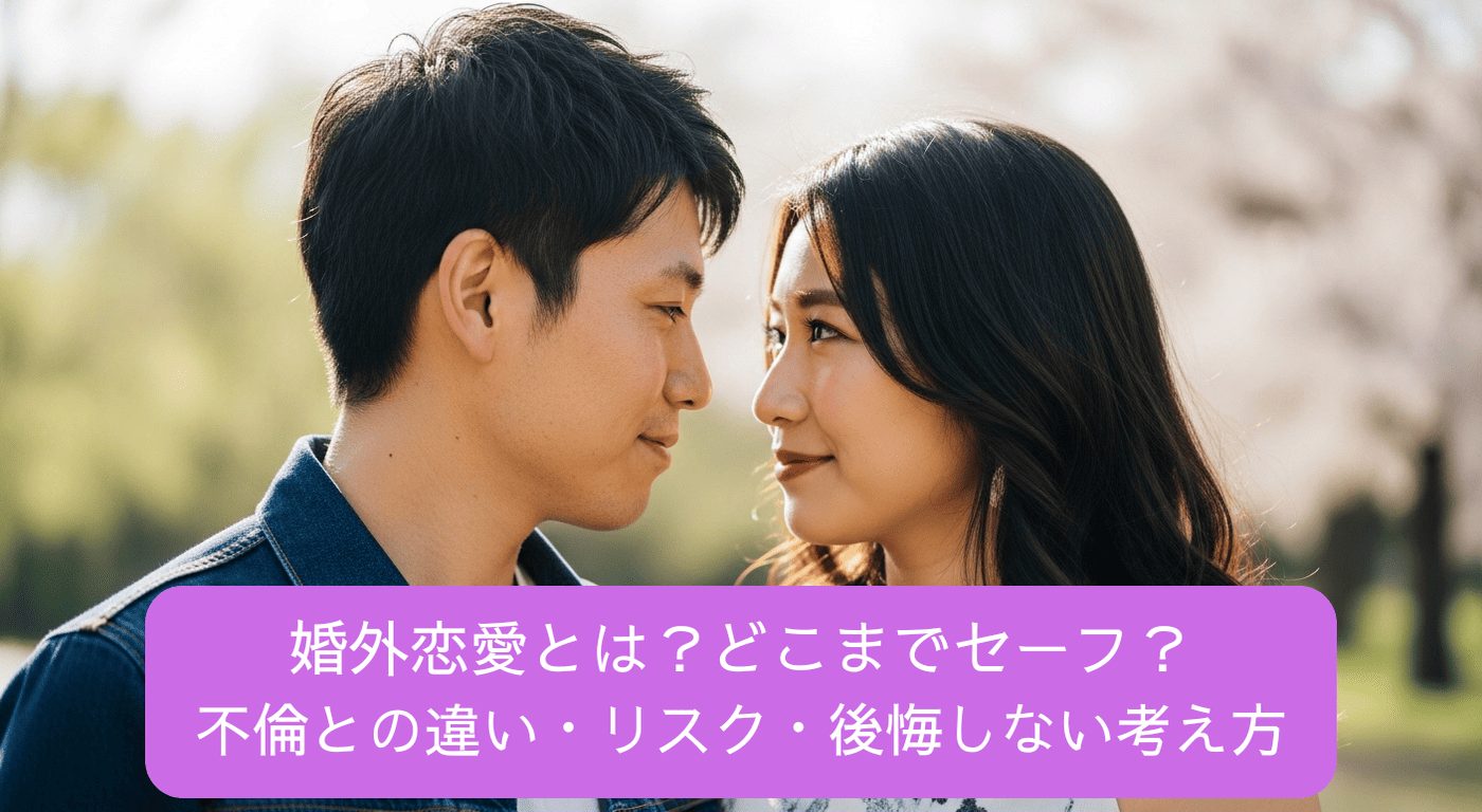 婚外恋愛とは？どこまでセーフ？不倫との違い・リスク・後悔しない考え方