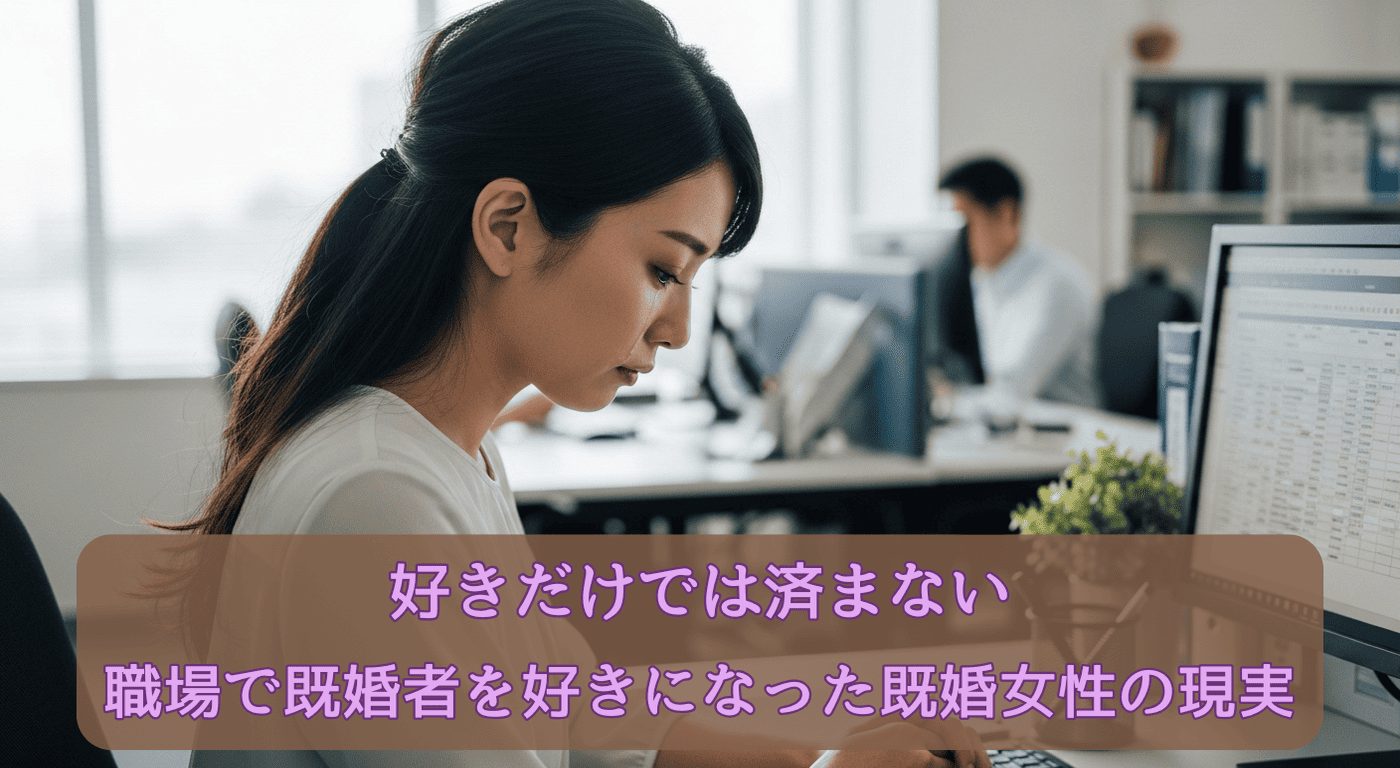 好きだけでは済まない｜職場で既婚者を好きになった既婚女性の現実