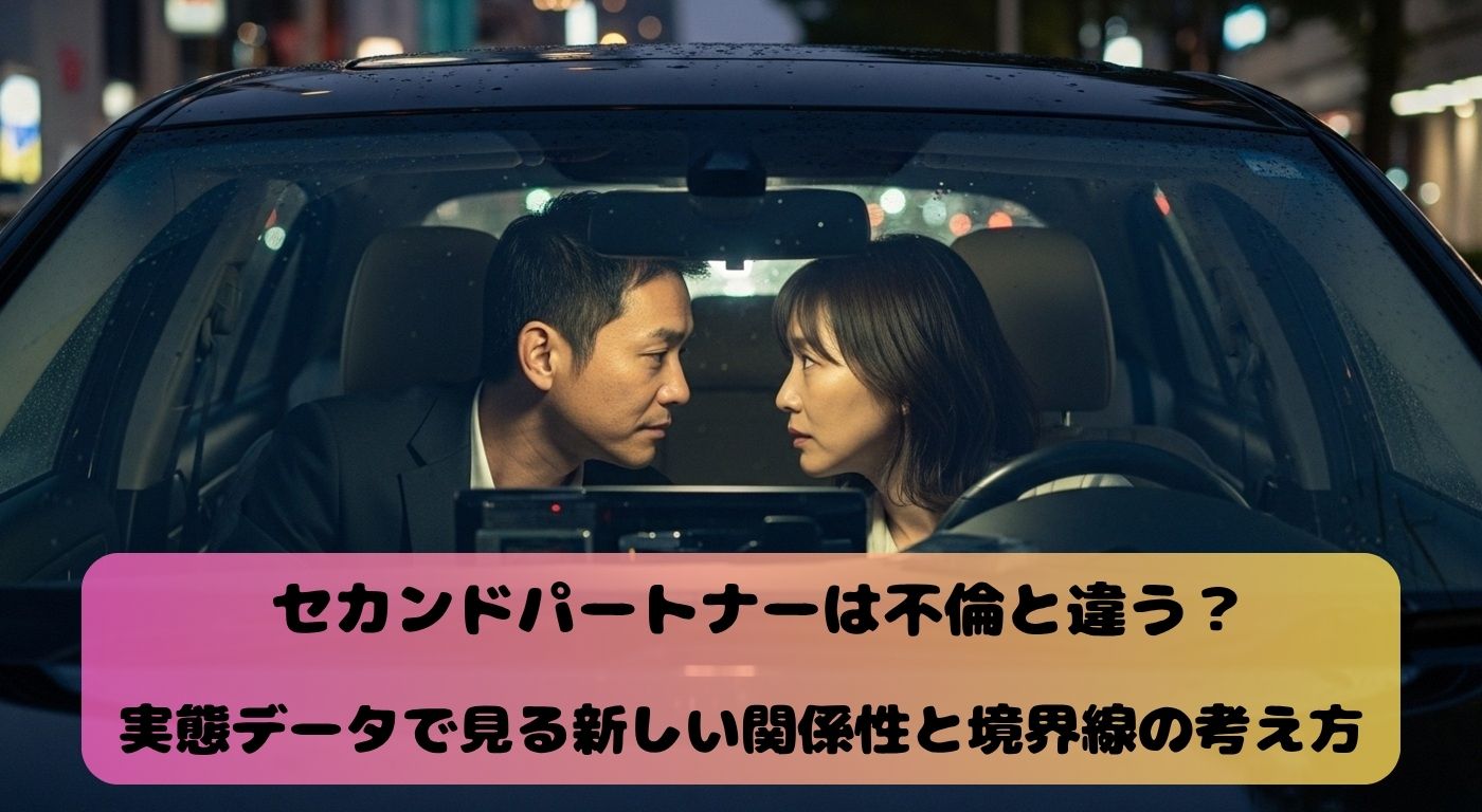 セカンドパートナーは不倫と違う？実態データで見る新しい関係性と境界線の考え方