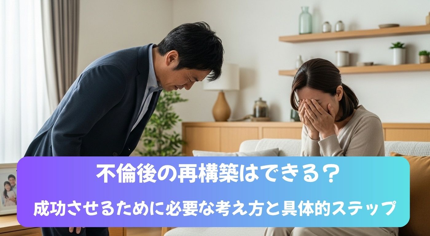 不倫後の再構築はできる？成功させるために必要な考え方と具体的ステップ
