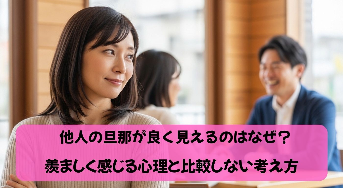 他人の旦那が良く見えるのはなぜ？羨ましく感じる心理と比較しない考え方
