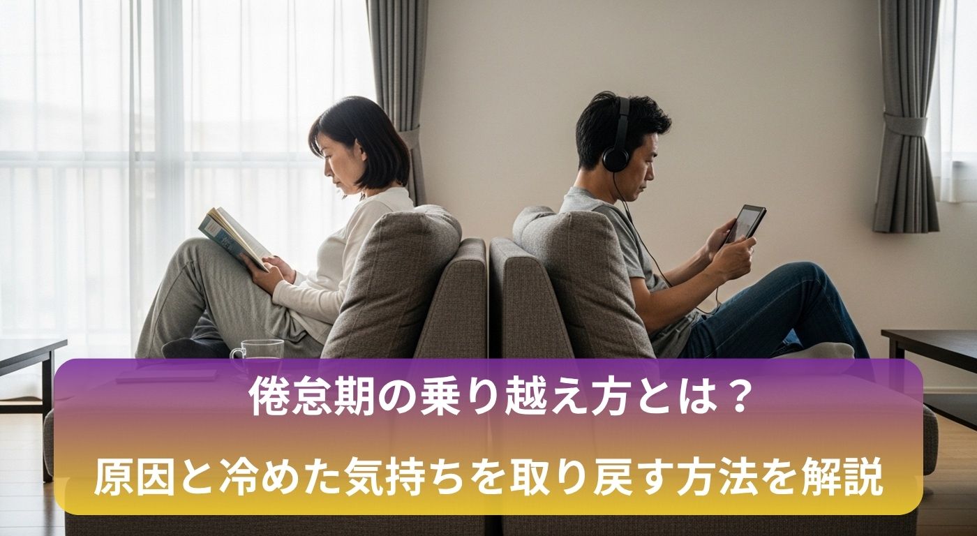 倦怠期の乗り越え方とは？原因と冷めた気持ちを取り戻す方法を解説
