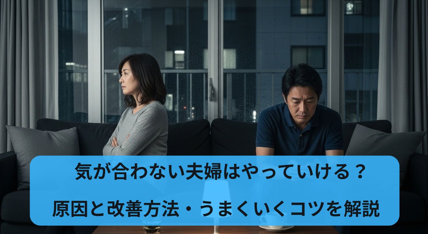 気が合わない夫婦はやっていける？原因と改善方法・うまくいくコツを解説