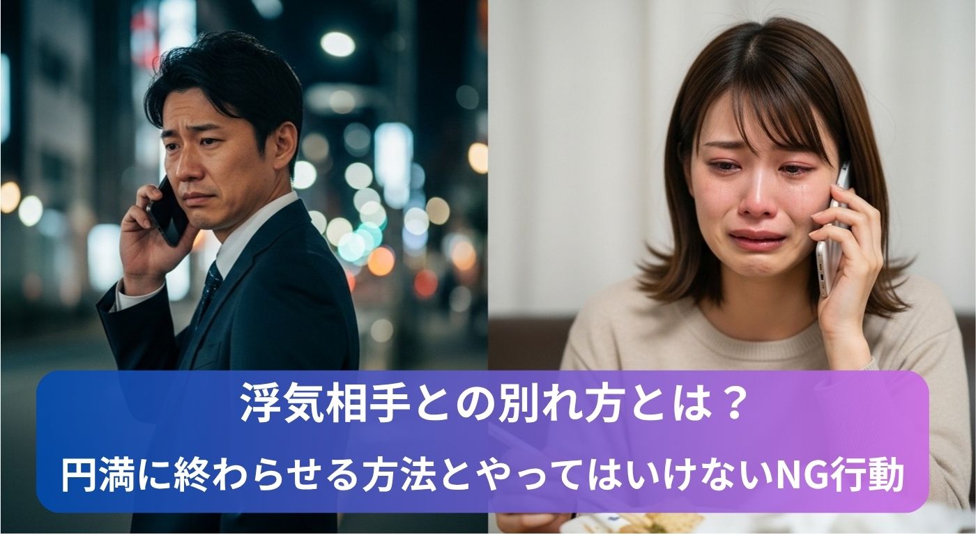 浮気相手との別れ方とは？円満に終わらせる方法とやってはいけないNG行動
