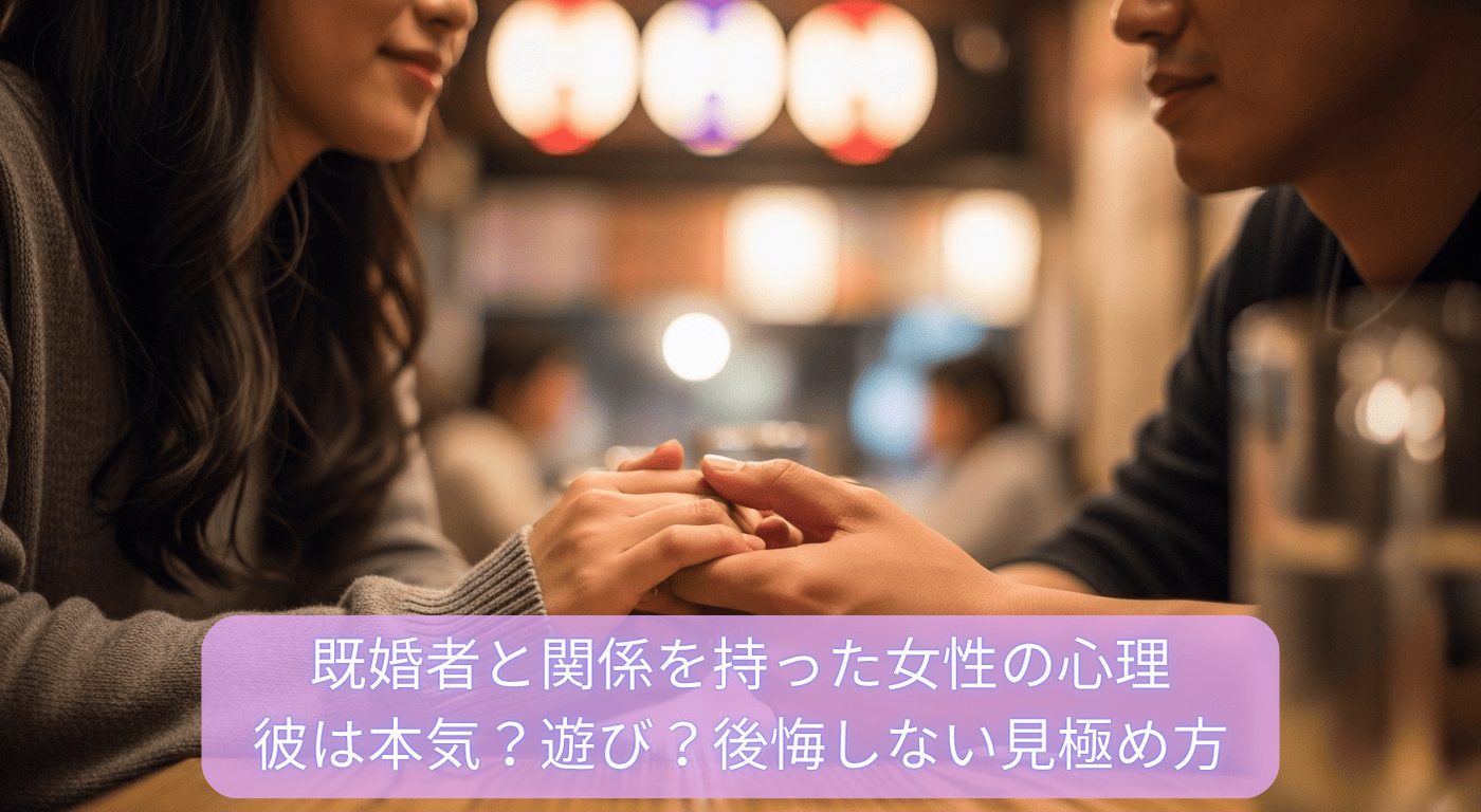 既婚者と関係を持った女性の心理｜彼は本気？遊び？後悔しない見極め方