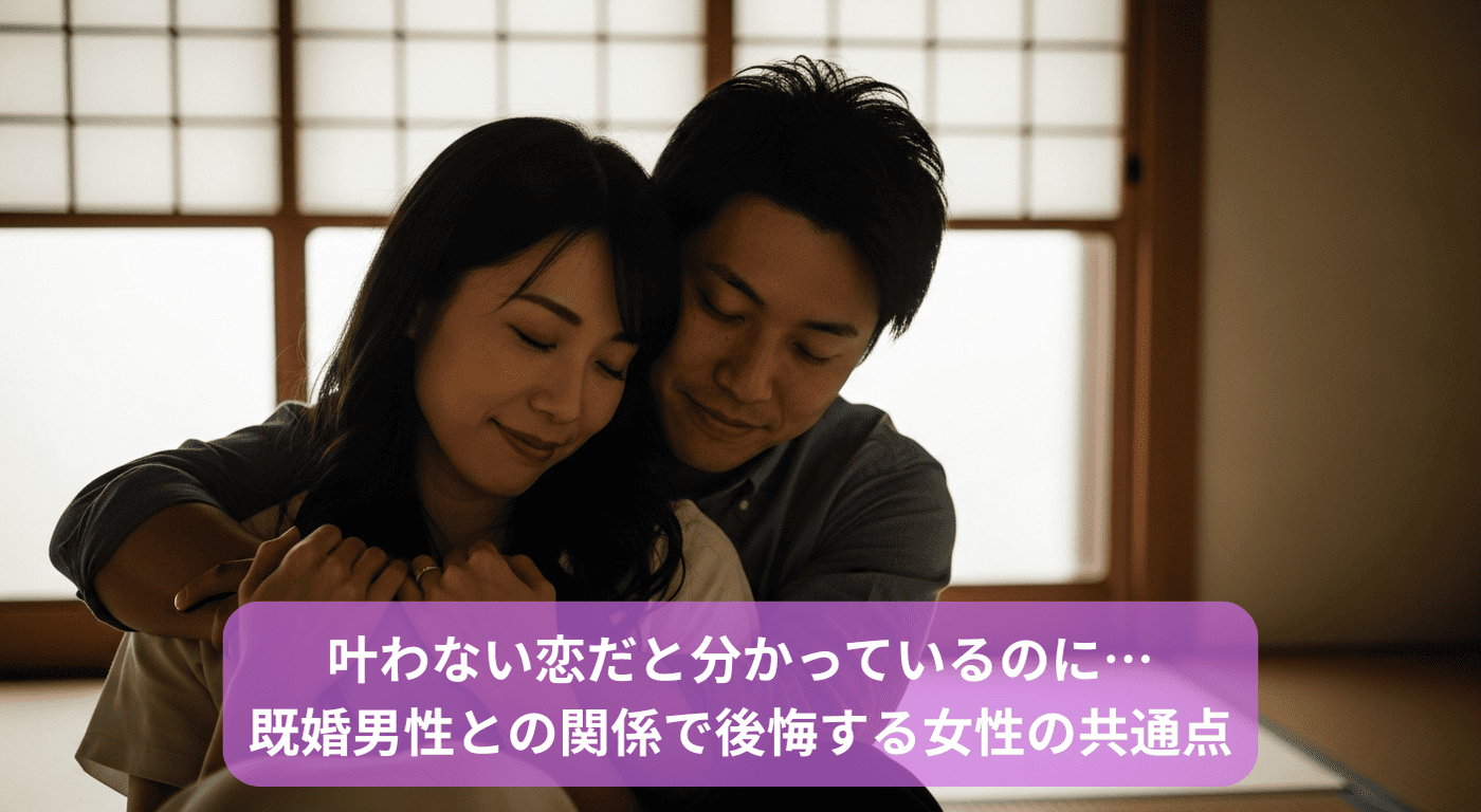 叶わない恋だと分かっているのに…既婚男性との関係で後悔する女性の共通点