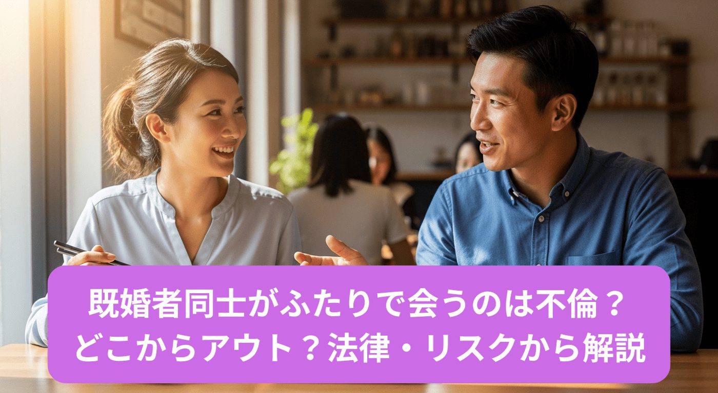 既婚者同士がふたりで会うのは不倫？どこからアウト？法律・リスクから解説