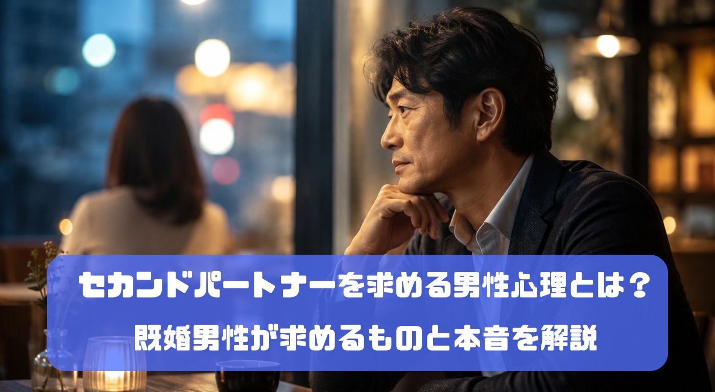 セカンドパートナーを求める男性心理とは？既婚男性が求めるものと本音を解説