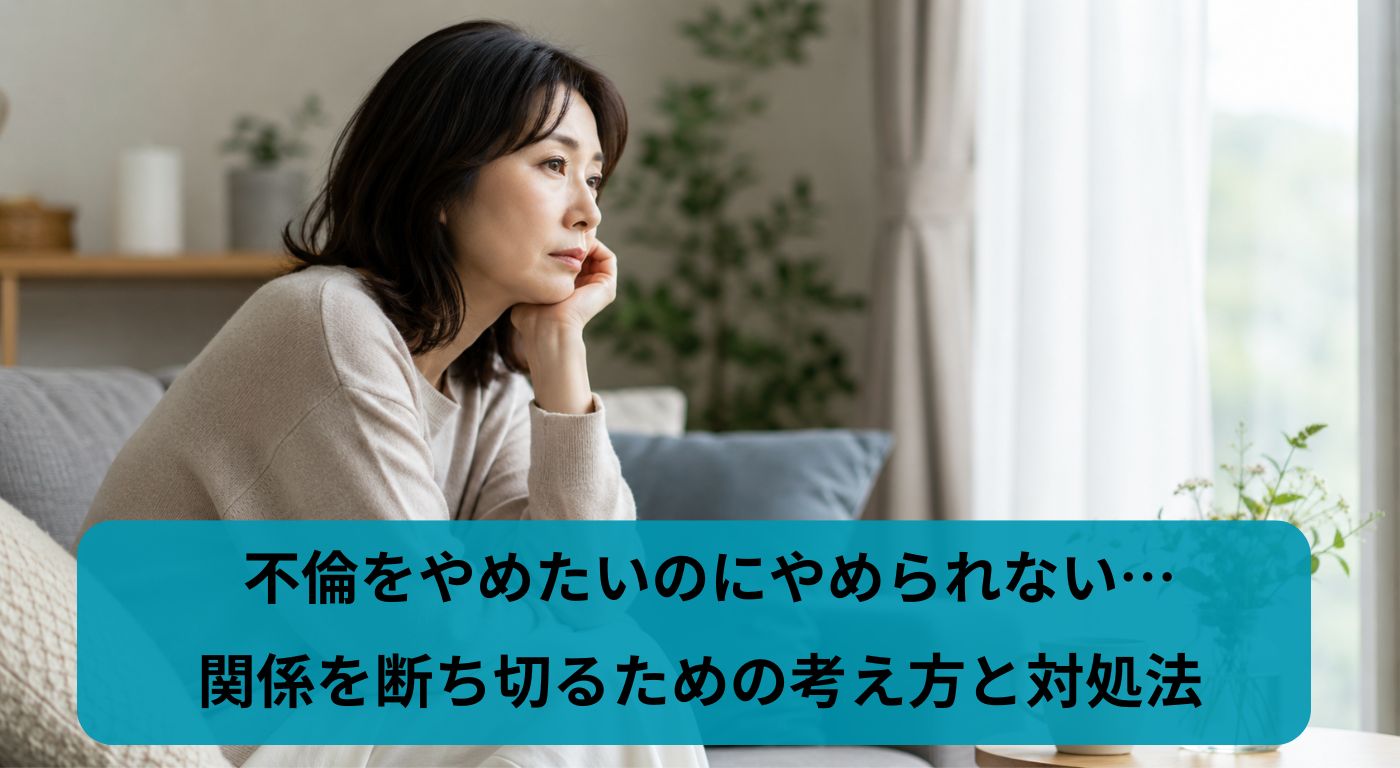 不倫をやめたいのにやめられない…関係を断ち切るための考え方と対処法