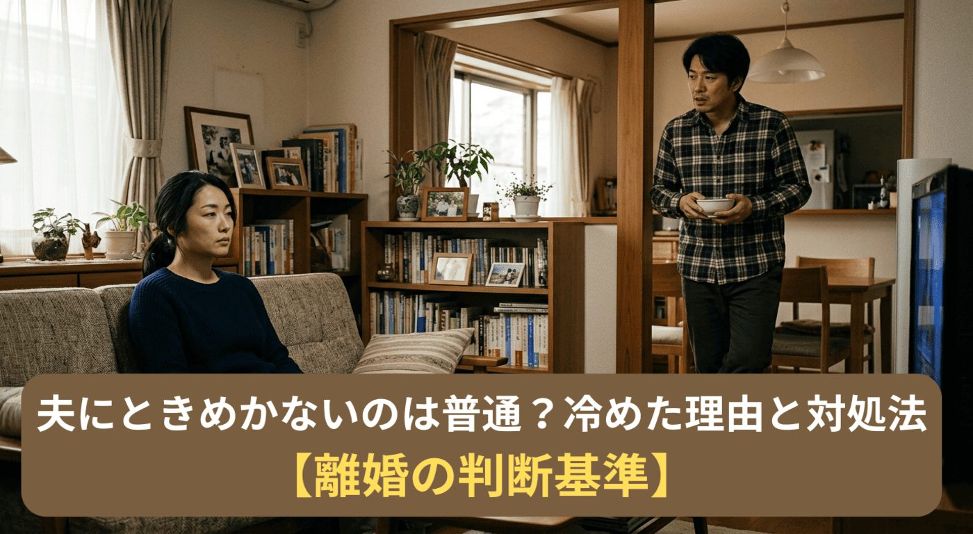 夫にときめかないのは普通？冷めた理由と対処法【離婚の判断基準】