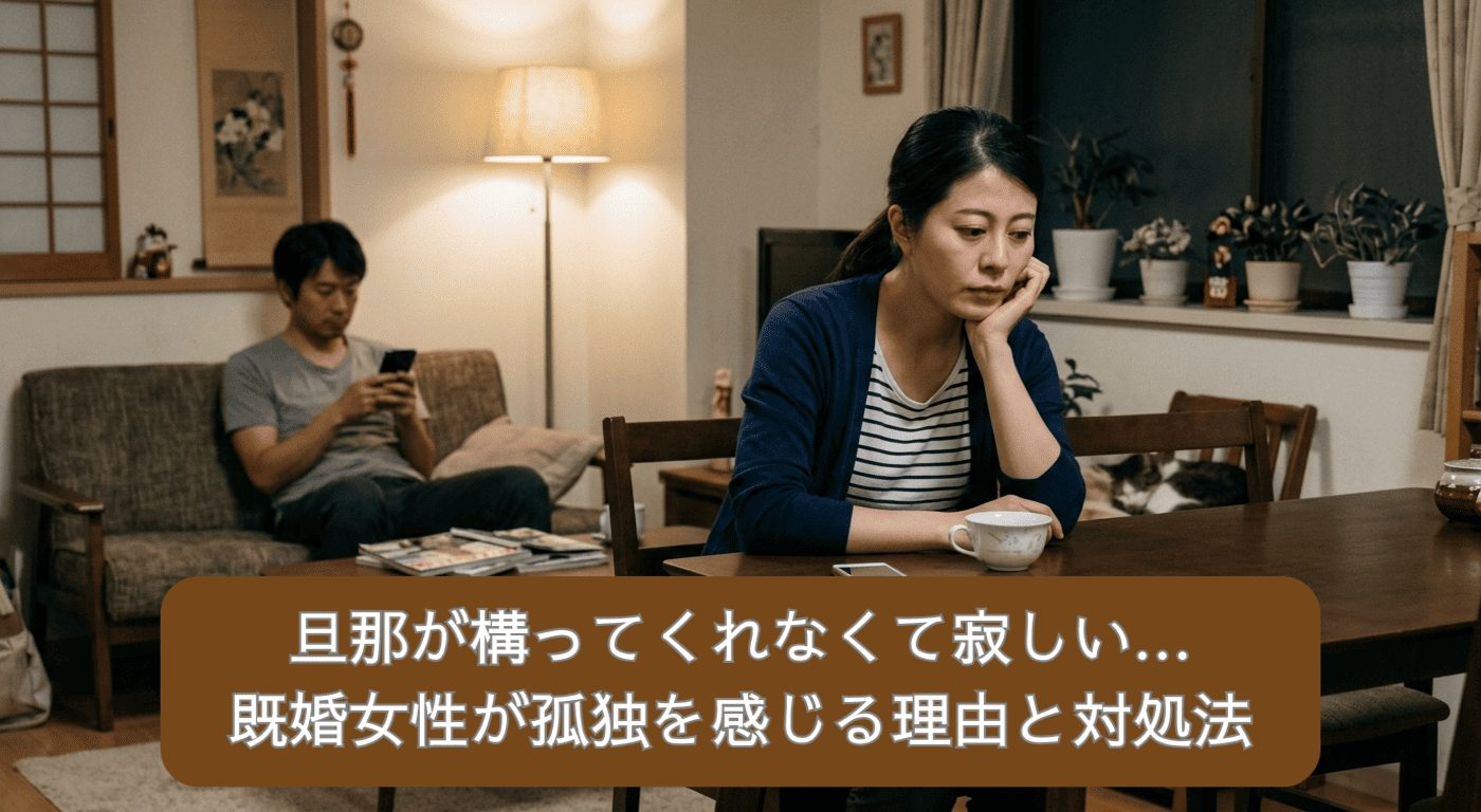 旦那が構ってくれなくて寂しい…既婚女性が孤独を感じる理由と対処法