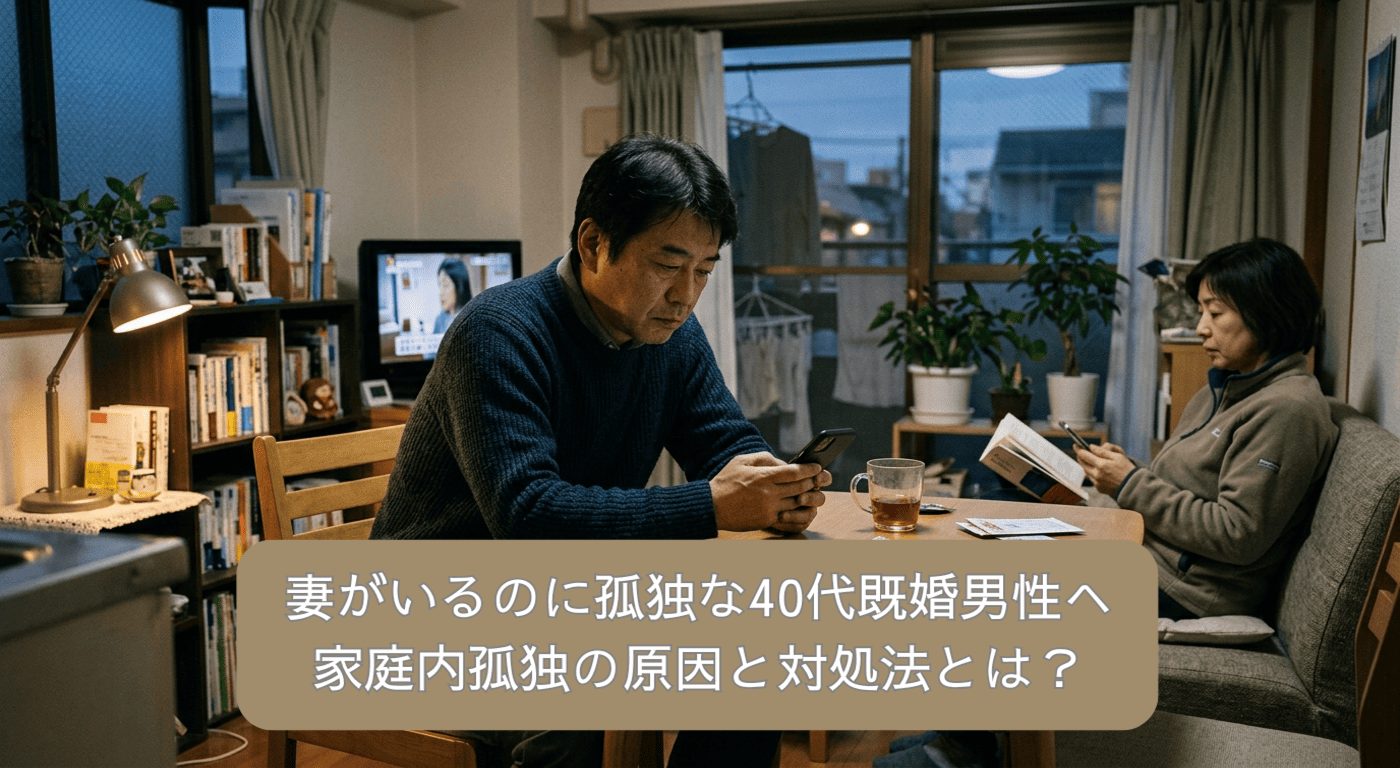 妻がいるのに孤独な40代既婚男性へ｜家庭内孤独の原因と対処法とは？