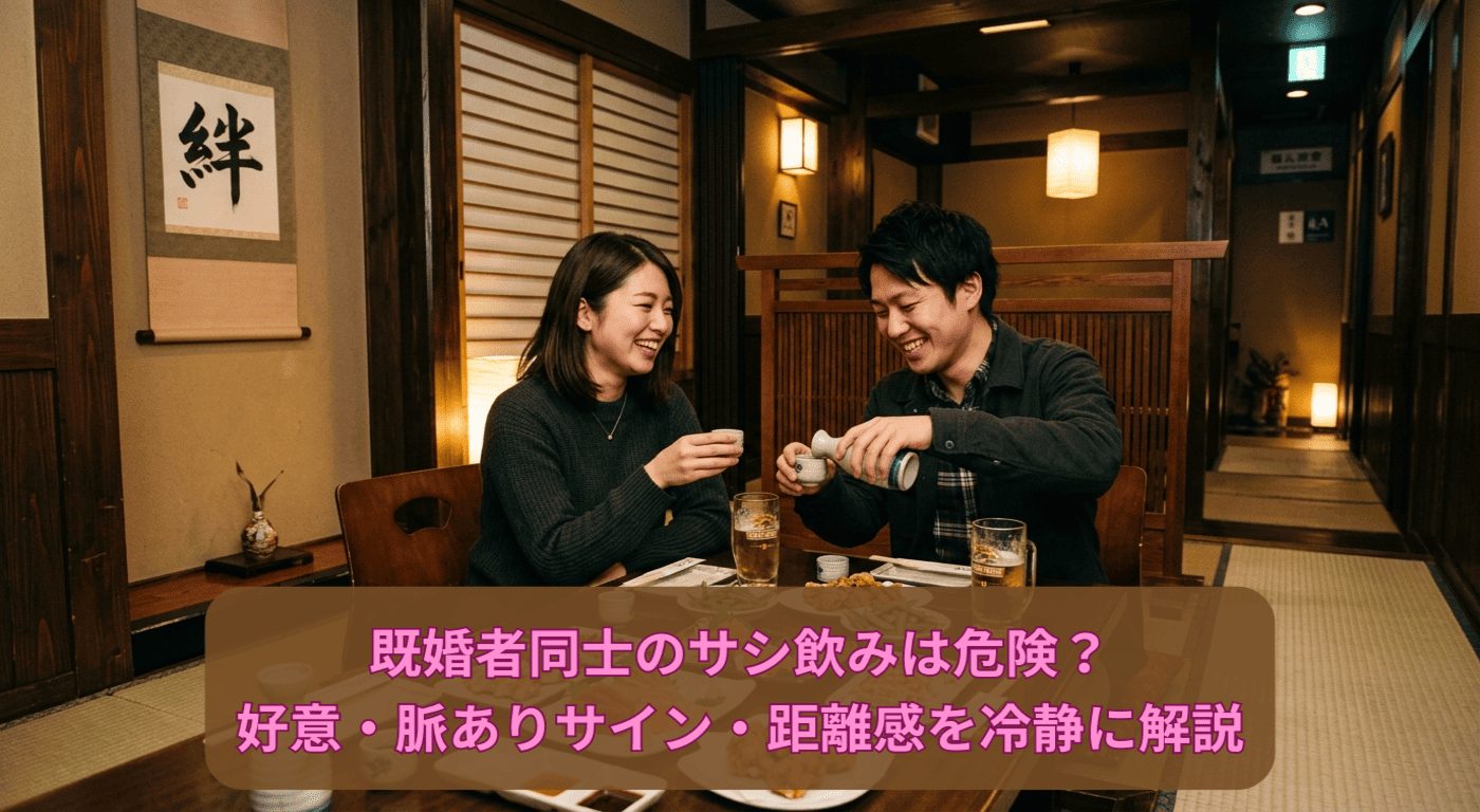 既婚者同士のサシ飲みは危険？好意・脈ありサイン・距離感を冷静に解説
