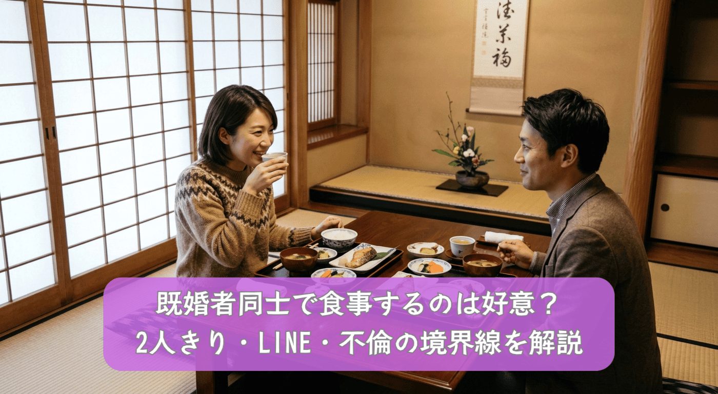 既婚者同士で食事するのは好意？2人きり・LINE・不倫の境界線を解説