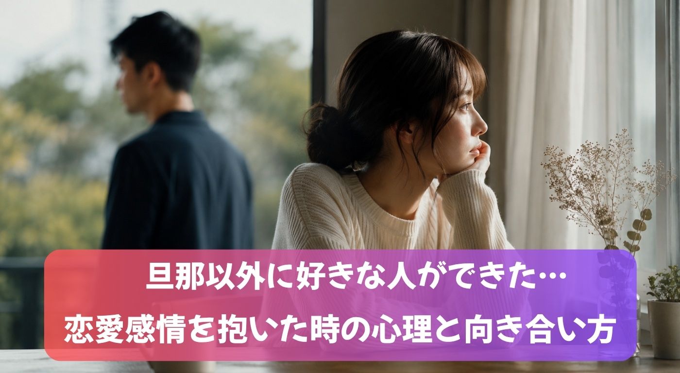 旦那以外に好きな人ができた…恋愛感情を抱いた時の心理と向き合い方