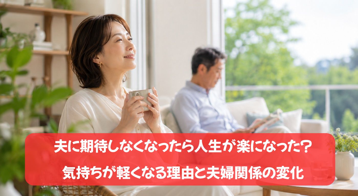 夫に期待しなくなったら人生が楽になった？気持ちが軽くなる理由と夫婦関係の変化