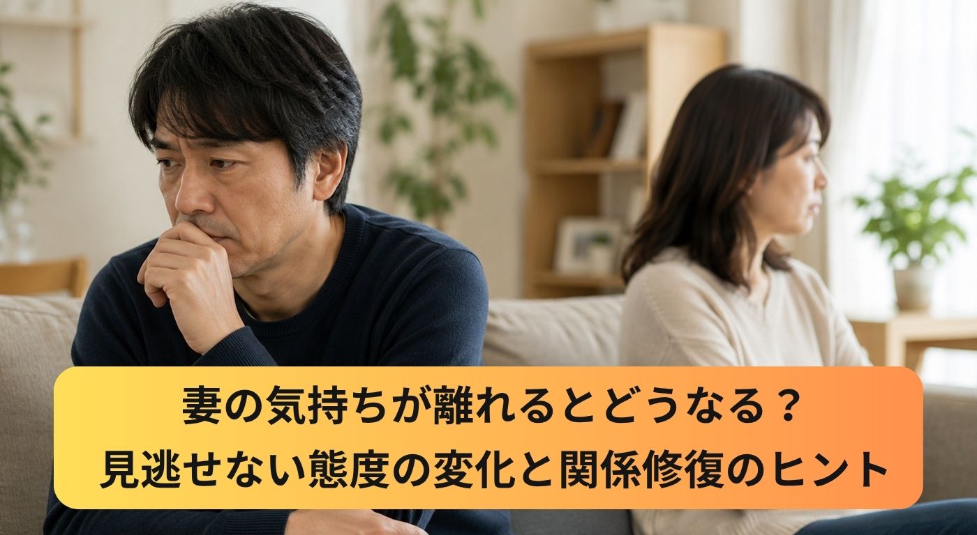 妻の気持ちが離れるとどうなる？見逃せない態度の変化と関係修復のヒント