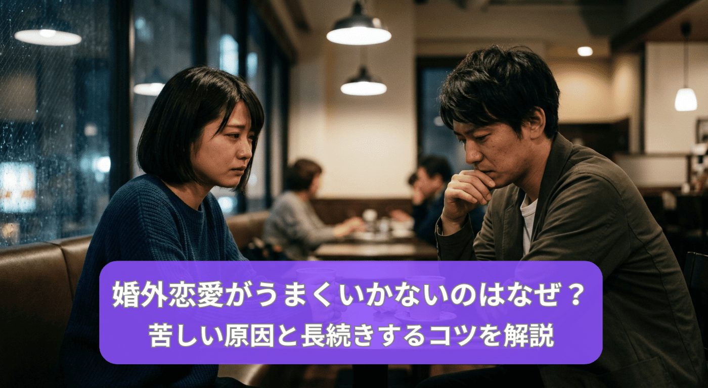 婚外恋愛がうまくいかないのはなぜ？苦しい原因と長続きするコツを解説