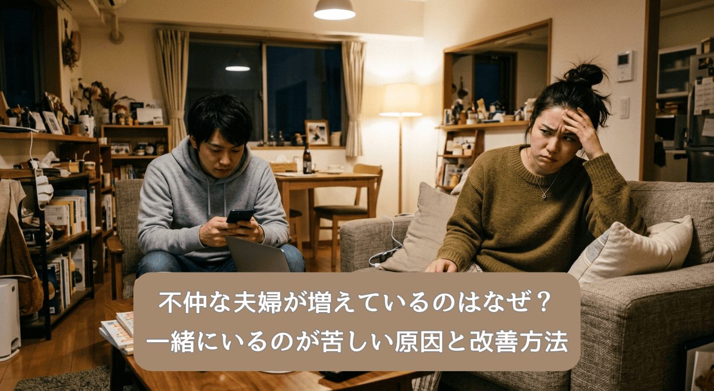 不仲な夫婦が増えているのはなぜ？一緒にいるのが苦しい原因と改善方法