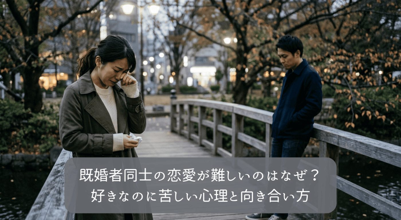 既婚者同士の恋愛が難しいのはなぜ？好きなのに苦しい心理と向き合い方
